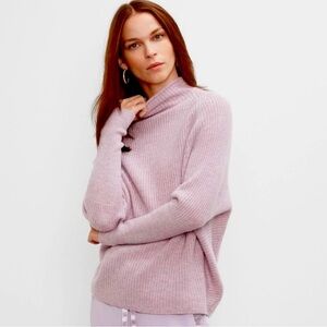 CLUB MONACO Emma 100% Cashmere Sweater in Pink/Grey Size S Small